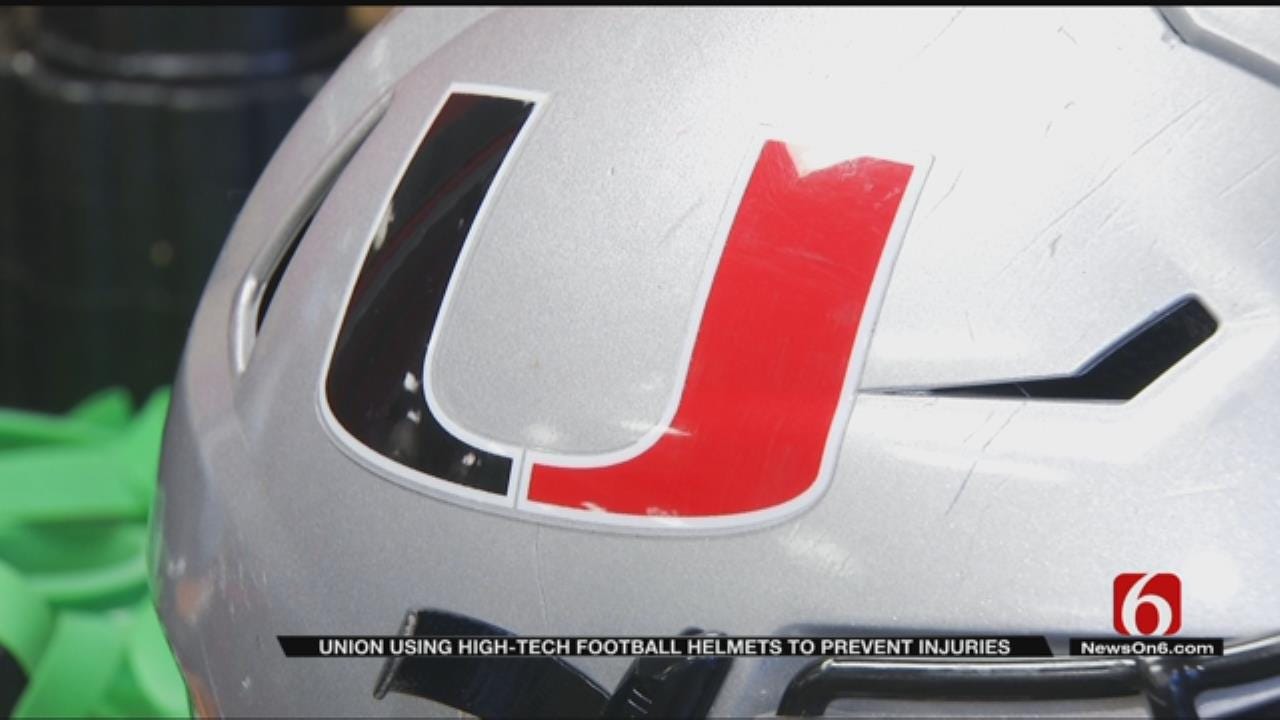 Union Football Teams Using New High Tech Helmets