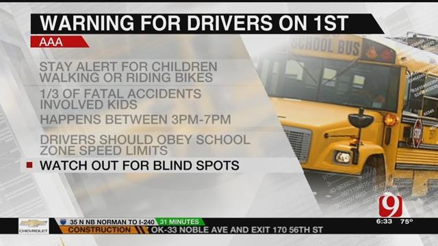 First Day Of School In OKC: AAA Warns Drivers To Stay Alert