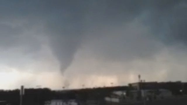 WEB EXTRA: Edmond Tornado Drifts Toward The Ground