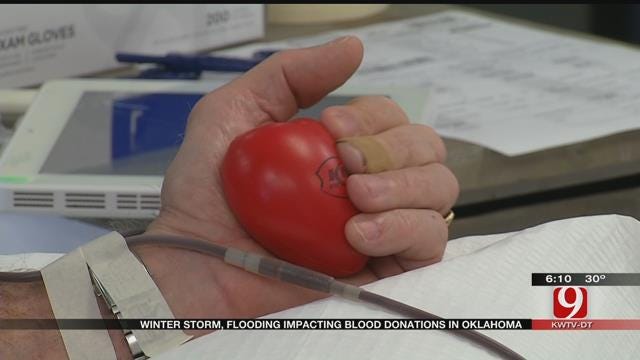 Blood Donations Drop During Oklahoma's Winter Weather