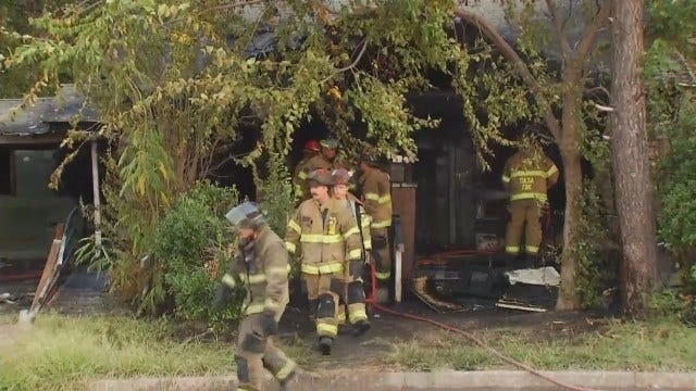 WEB EXTRA: Video From Tulsa Vacant House Fire