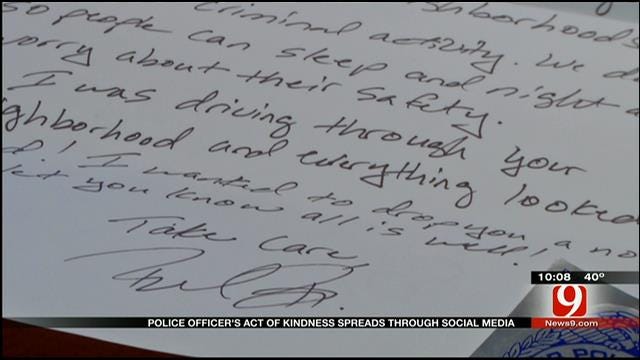 Edmond Police Officer's Act Of Kindness Spreads Across Social Media