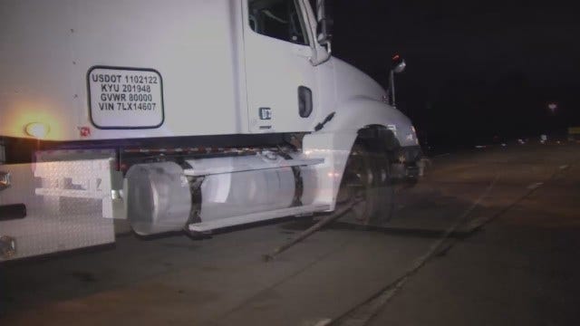 WEB EXTRA: Video Of Semi Truck Broke Down On I-44