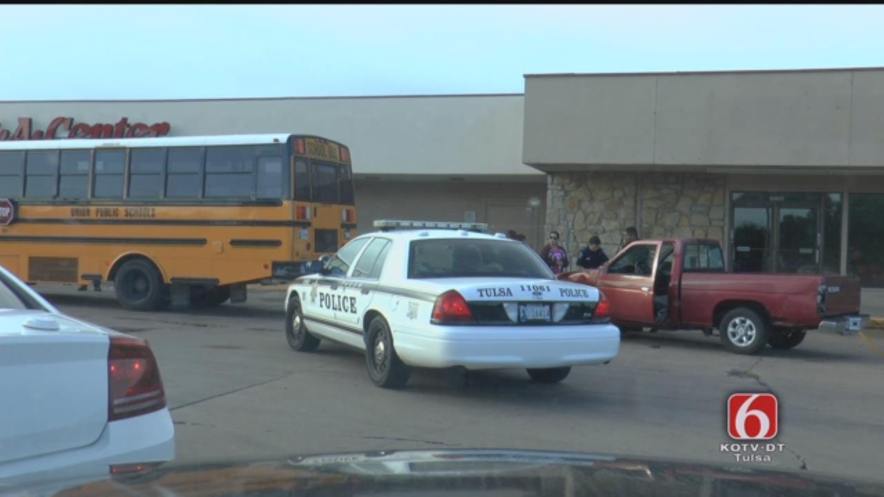 WEB EXTRA: Union School Bus Involved In Tulsa Crash