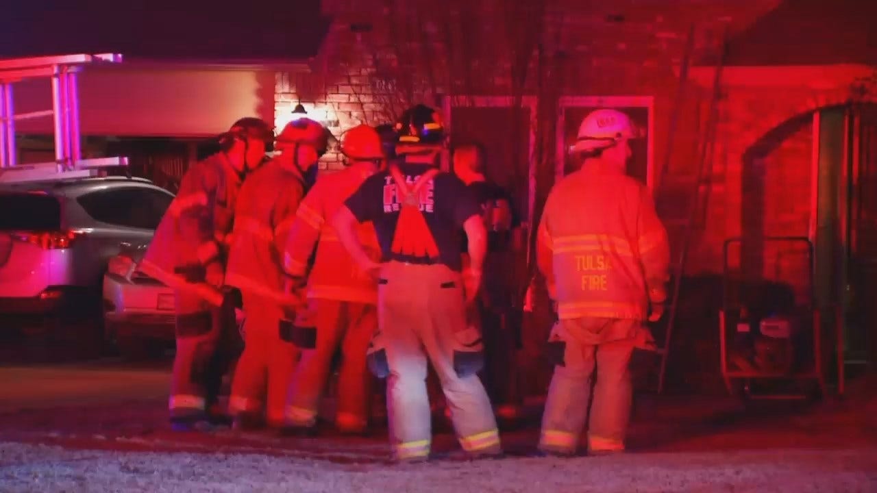 WEB EXTRA: Video From Scene Of Tulsa House Fire