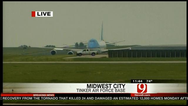 Air Force One Landing At Tinker Air Force Base