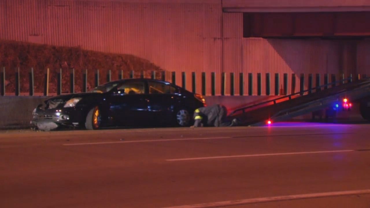 WEB EXTRA: Video From Scene Of Tulsa Abandoned Car Crash