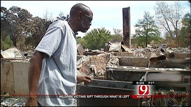 Fire Victims Sift Through Debris One Week Later