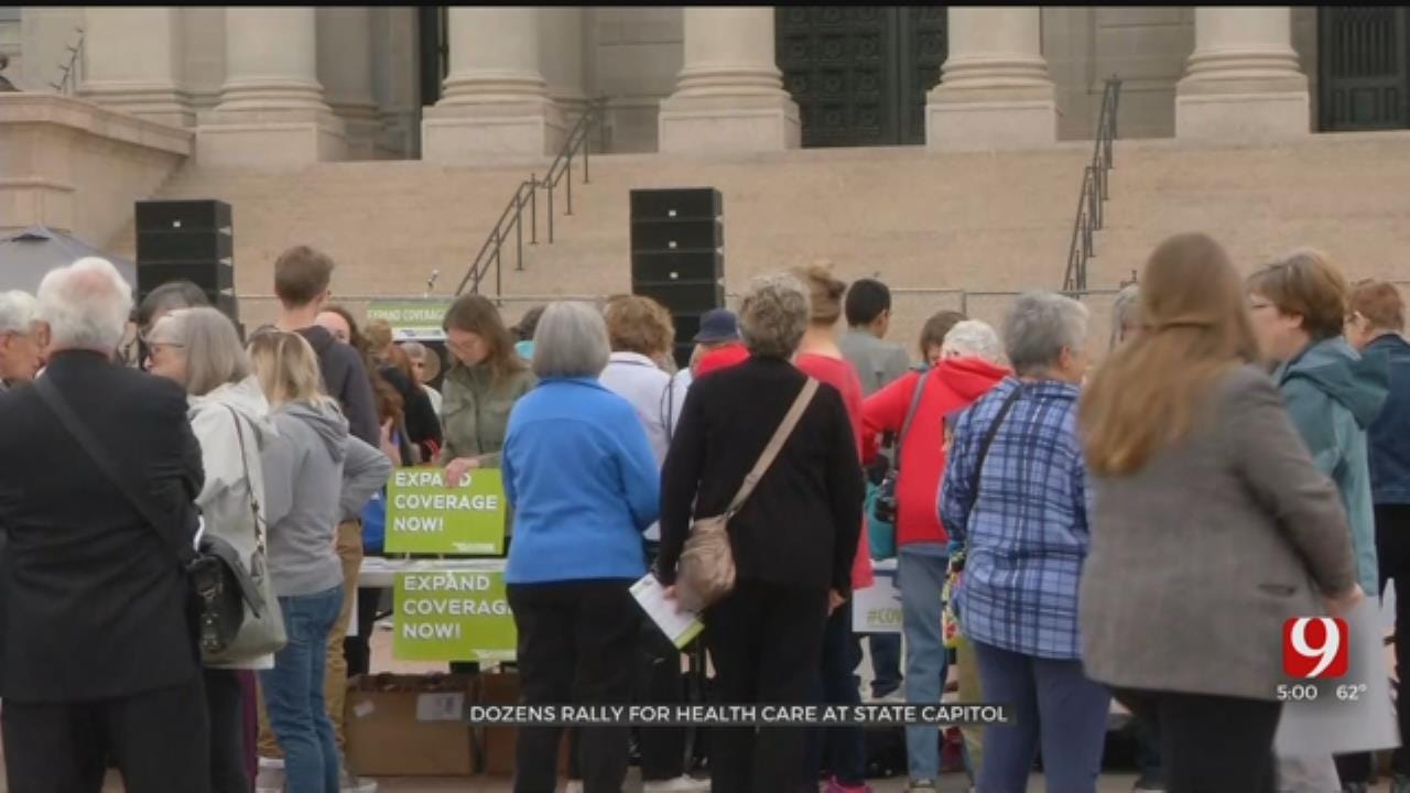 Dozens Rally For Health Care At State Capitol