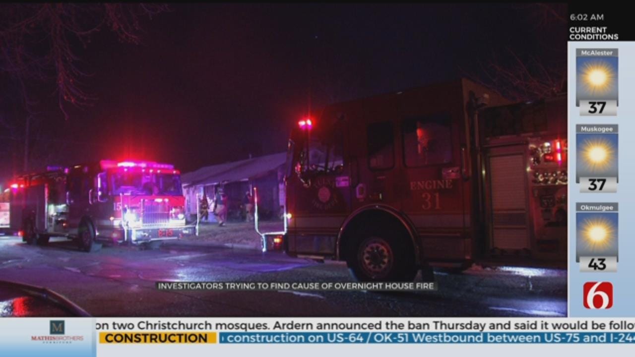 Firefighters Investigate Tulsa House Fire