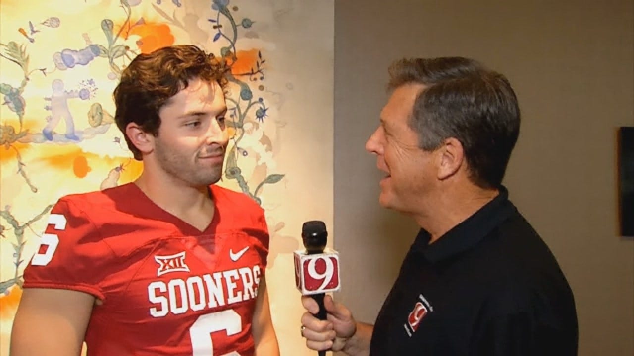 Dean Goes 1-on-1 With OU Quarterback Baker Mayfield at Big 12 Media Day
