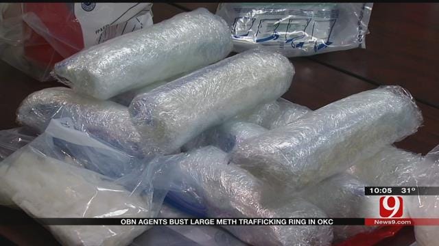OBN Agents Bust Large Meth Trafficking Ring In OKC