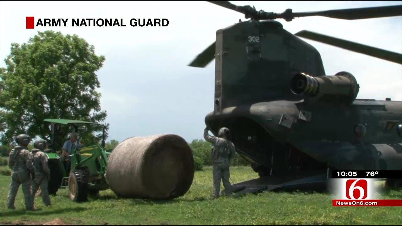 National Guard Sends Helicopter To Help Muskogee County Rancher