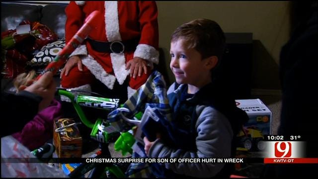 Christmas Surprise For Son Of Officer In Wreck