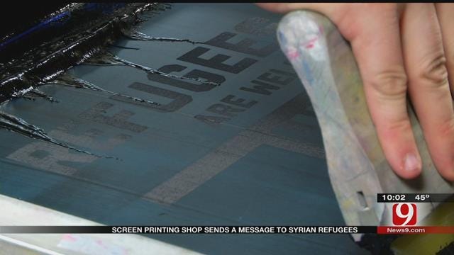 OKC Screen Printing Shop Sends Welcoming Message To Syrian Refugees