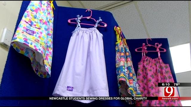 Newcastle Students Sewing Dresses For Global Charity