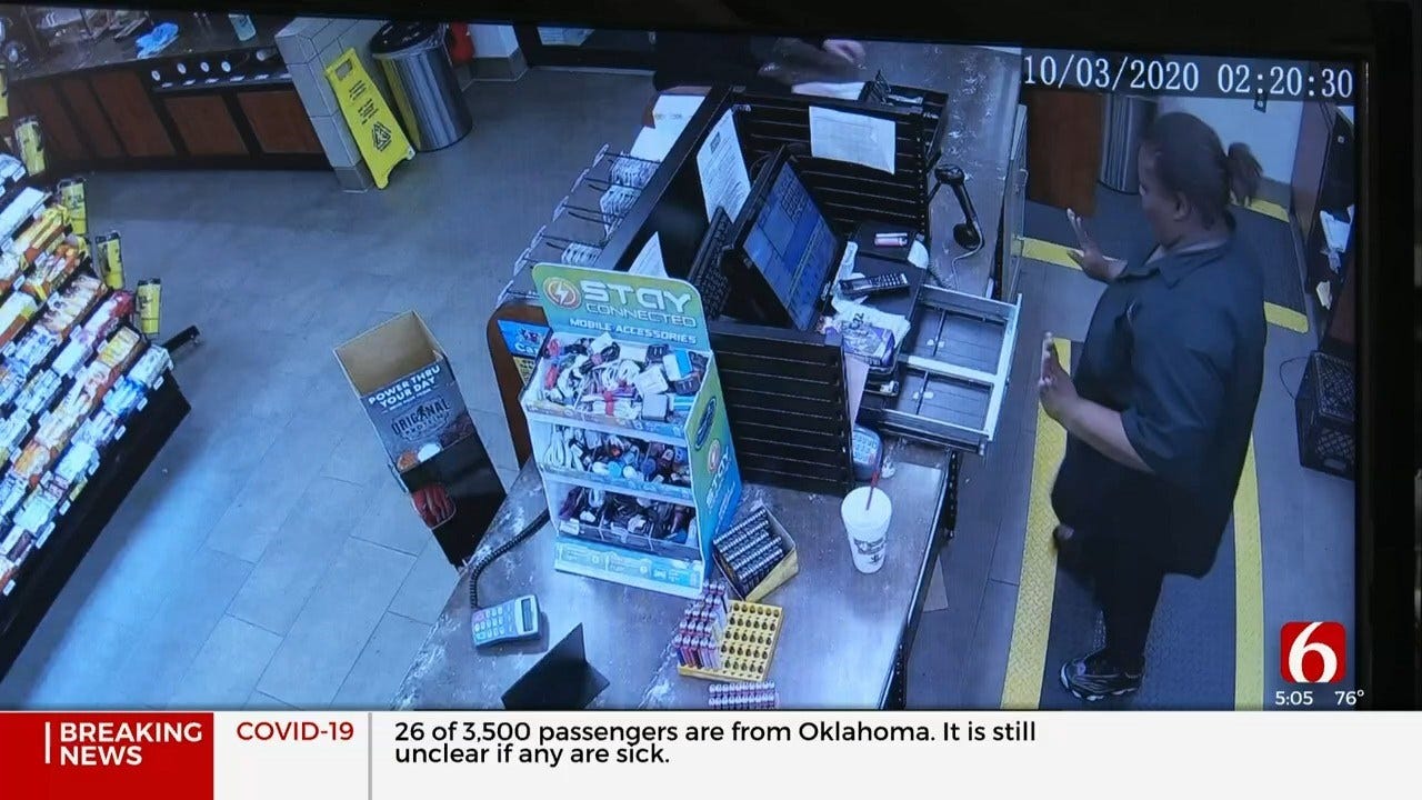 Camera Captures Moments Tulsa Clerk Is Robbed