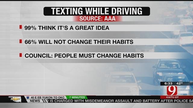 AAA: New Law May Not Change Drivers' Habit Of Texting-And-Driving