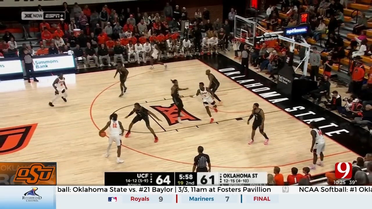 UCF Beats Oklahoma State 77-71 For Its Second Road Win In Big 12 Play