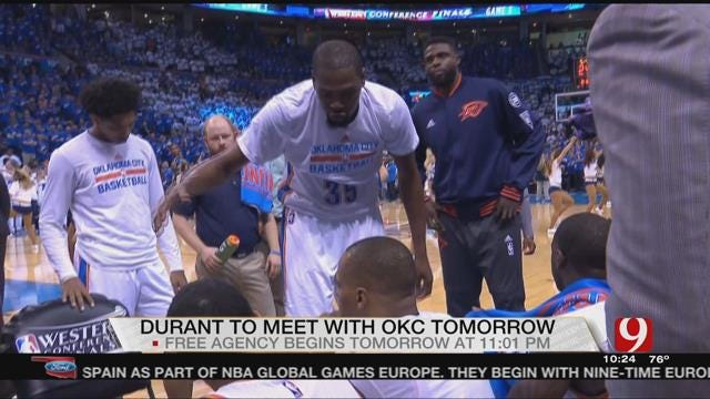 Kevin Durant to Meet With Thunder on Thursday