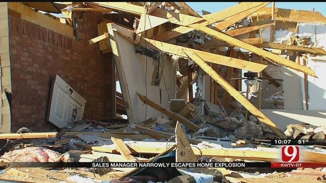 Sales Manager Narrowly Escapes Home Explosion