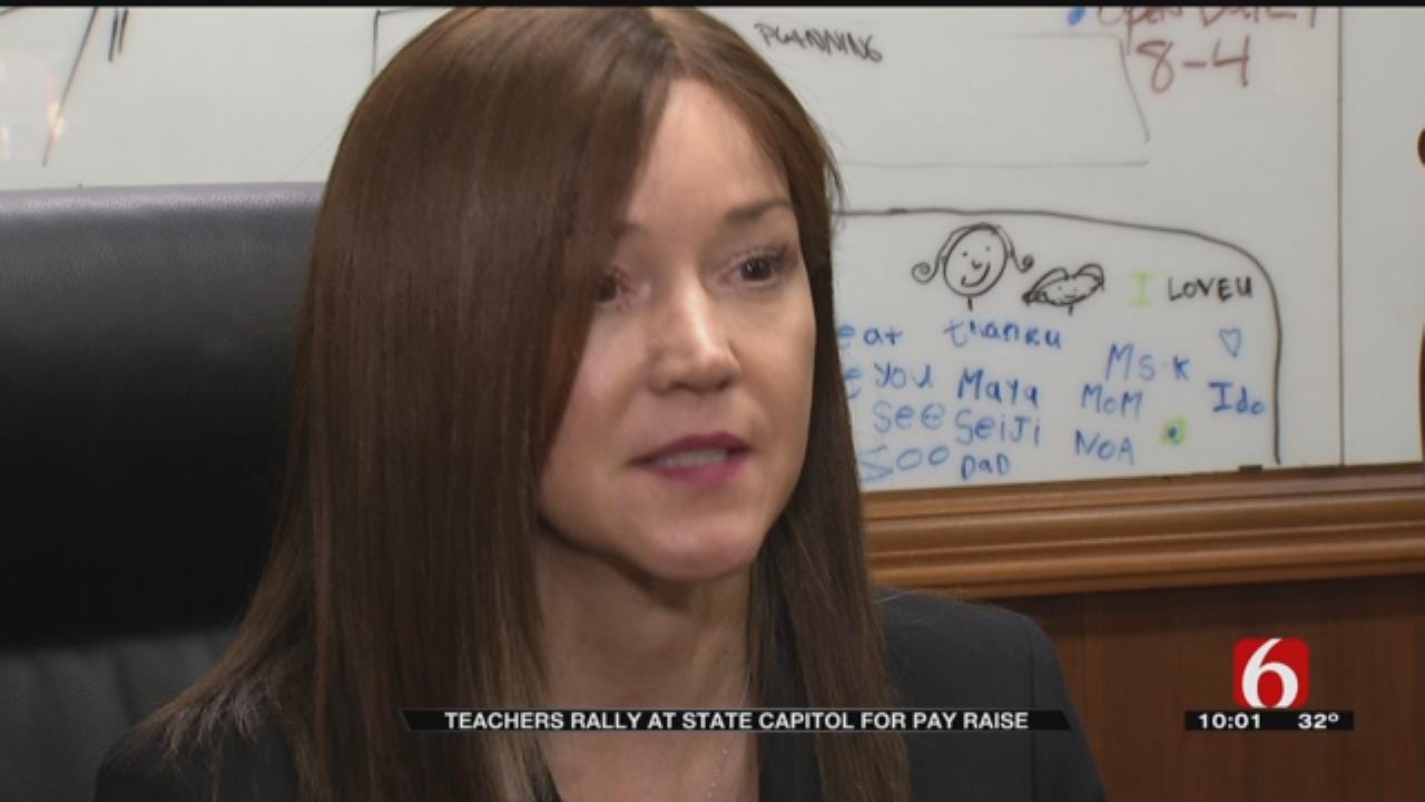 Tulsa Teachers Rally For Pay Raise