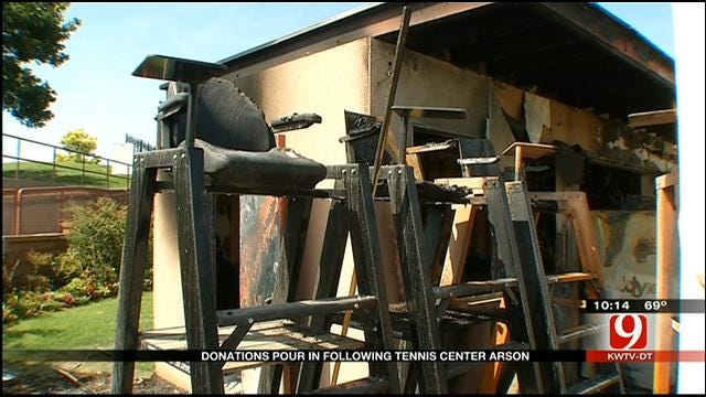 Donations Pour In Following OKC Tennis Center Arson
