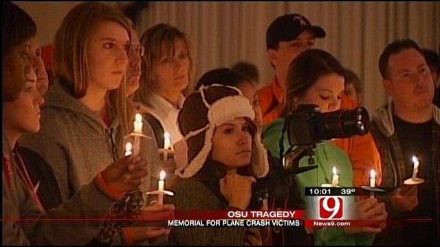 Candle Light Vigil Held For OSU Plane Crash Victims