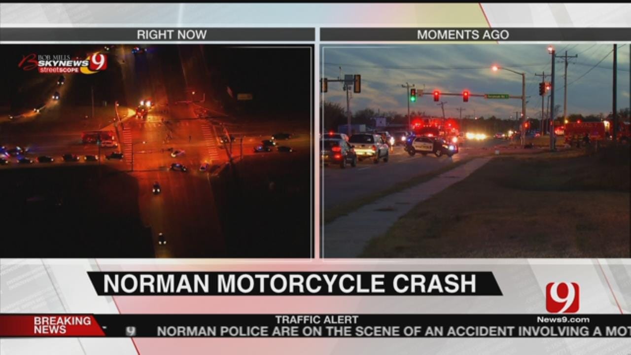 One Hospitalized After Norman Crash Involving Motorcycle