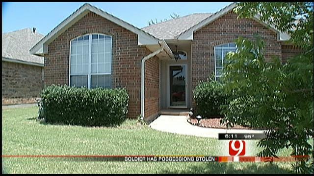 Soldier's Stuff Stolen From Norman Home
