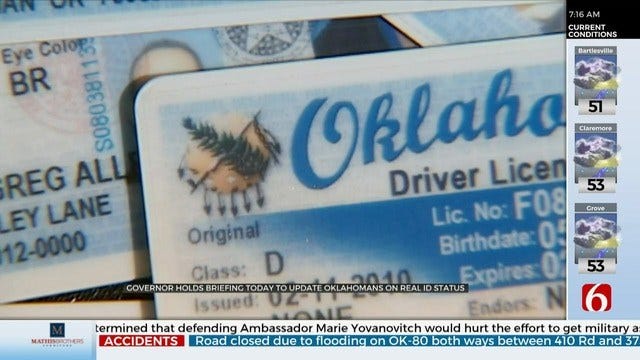 Gov. Stitt To Hold Update On Real ID Compliance Efforts