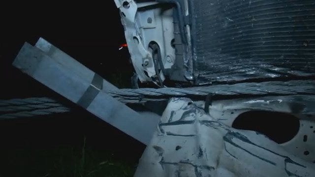 WEB EXTRA: Jeep Cherokee Stopped By Cable Barrier