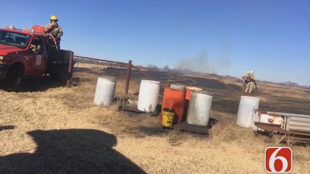 Emory Bryan Reports Firefighters Battle Wildfire Near Tulsa, Washington County Line