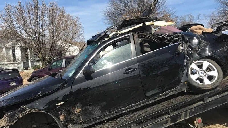 Stolen BMW Crashes Into Broken Arrow Home