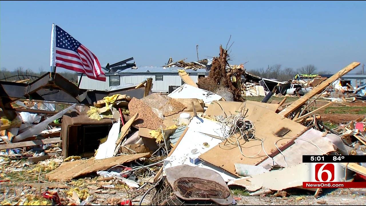 Communities Continue Cleanup Post Sand Springs Tornado