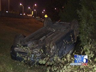 WEB EXTRA: Tulsa police describe rollover crash