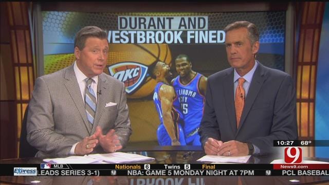 Durant, Westbrook Fined For Actions Against Mavs