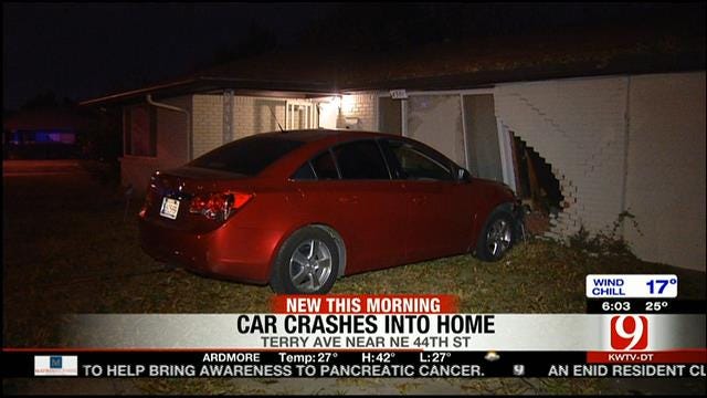 Police: Driver Flees After Crashing Into NE OKC Home