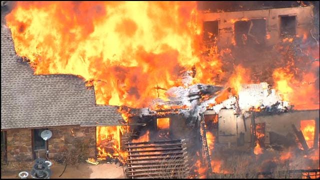 WEB EXTRA: SkyNews 9 Flies Over House Fire In NE OKC, P. II