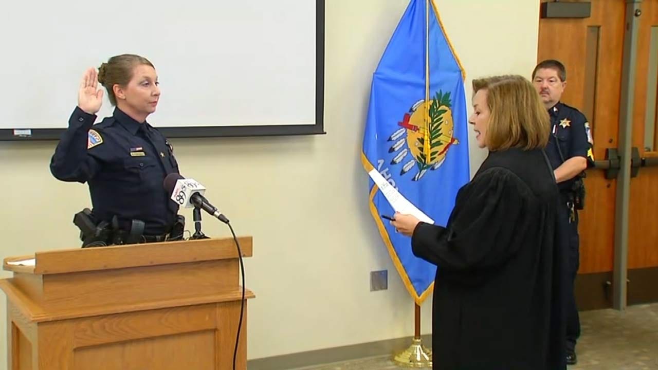 WEB EXTRA: Betty Shelby Sworn In As Rogers County Sheriff's Reserve Deputy