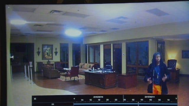 WEB EXTRA: Surveillance Video Of Man Inside Tulsa Bank