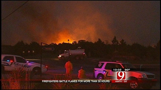 Wildfire Still Burning In Northeast Oklahoma County