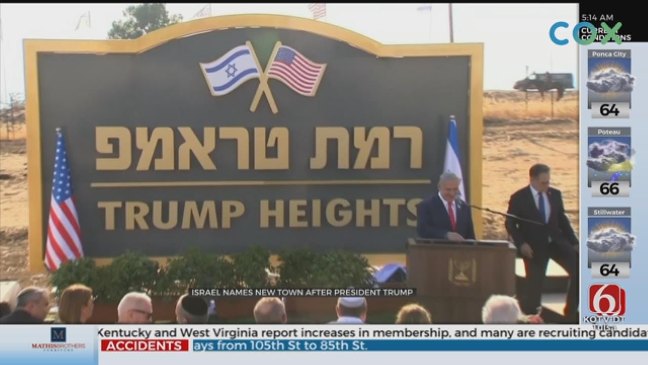 Israel Renames Golan Heights Town 'Trump Heights' In Honor Of U.S. President