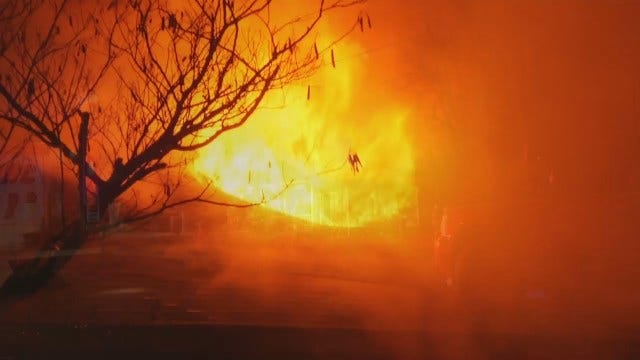 WEB EXTRA: Video From Scene Of Glenpool House Fire