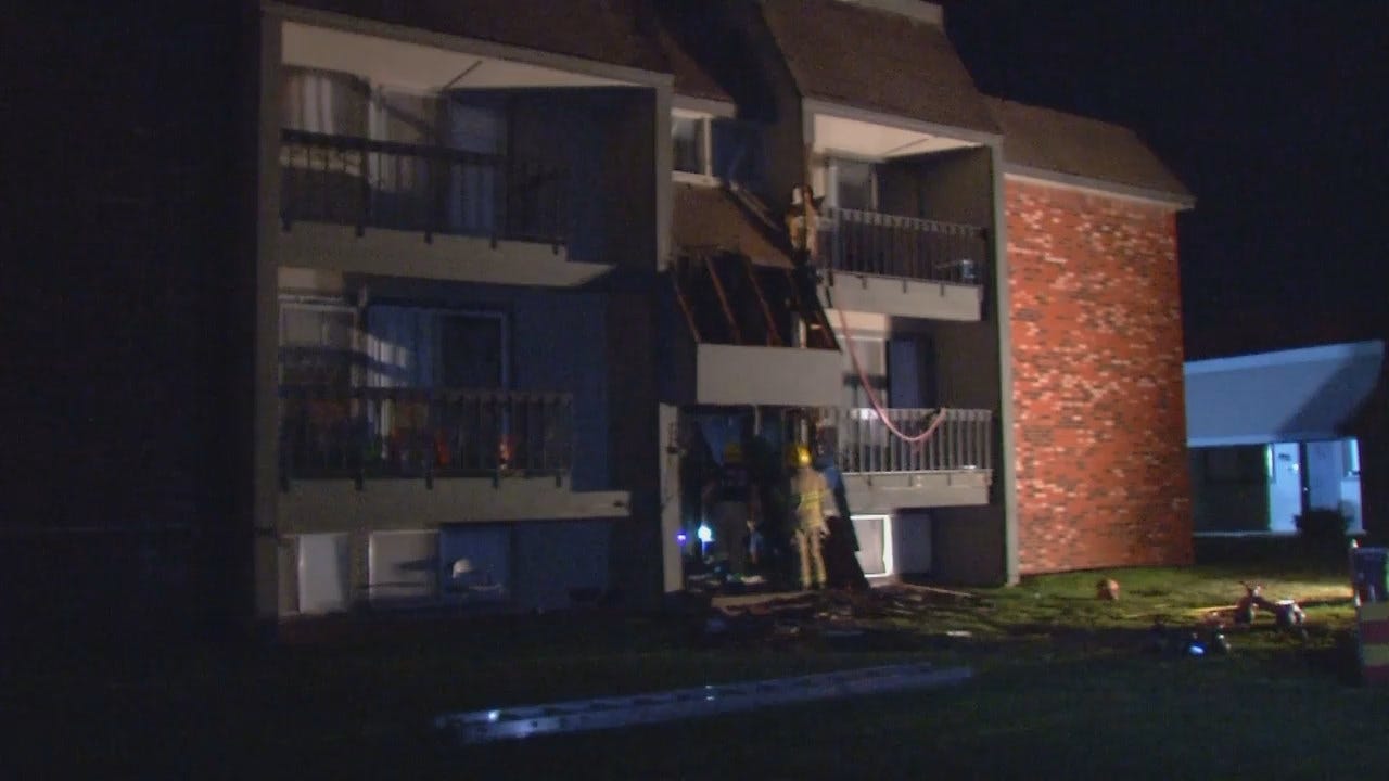 WEB EXTRA: Video From Scene Of Owasso Apartment Building Fire