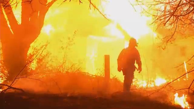 WEB EXTRA: Footage From The Sapulpa House Fire