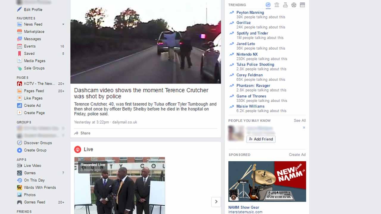 Terence Crutcher Shooting Getting Social Media Attention