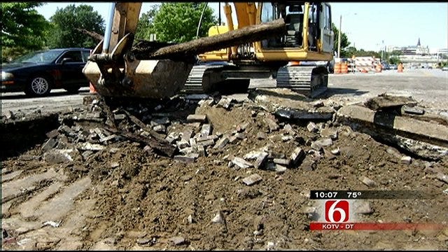 Tulsa Road Project Suffers Setback After Crews Hit Buried Railroad Line