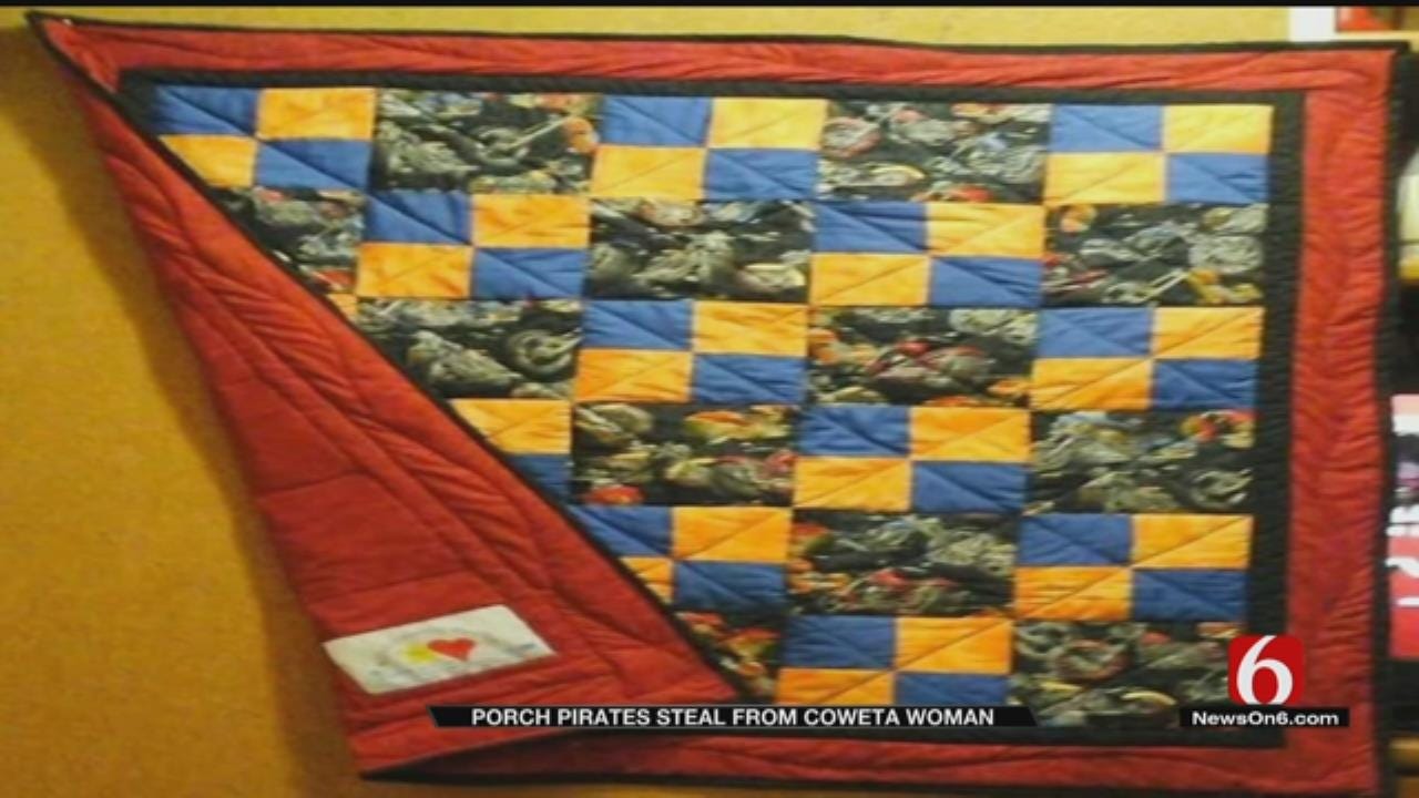 Porch Pirates Steal Coweta Woman's Charity Quilt-Making Supplies