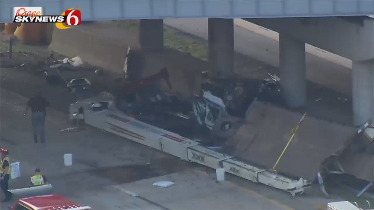 Damaged Bridge Closes Eastbound Lanes Of Busy Tulsa Highway